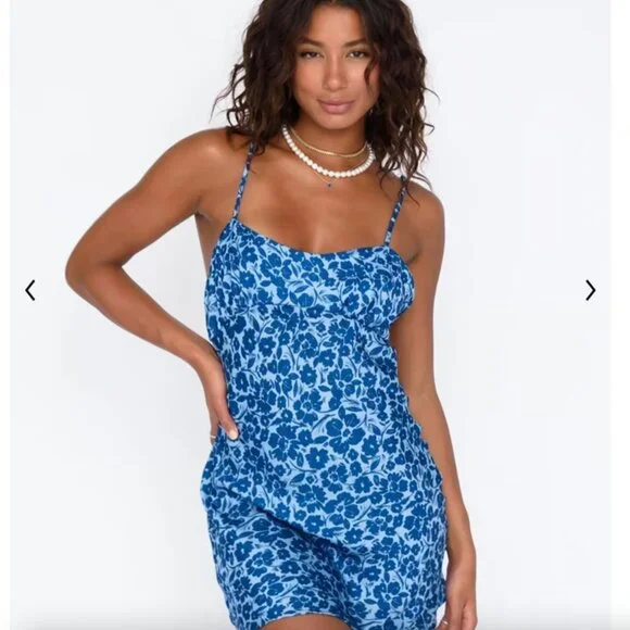 Skatie Vibrant Blue Floral Mini Dress - Picture 10 of 11